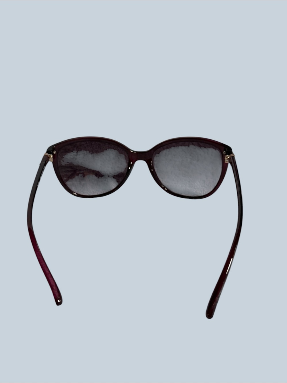Women's Dark Brown Cat-Eye Sunglasses with Gold Accent - Picture 3 of 15